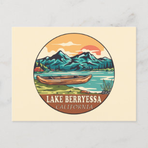 Carte Postale Emblème de pêche nautique du lac Berryessa en Cali