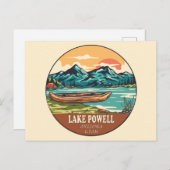 Carte Postale Emblème de pêche nautique du lac Powell (Devant / Derrière)