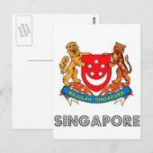 Carte Postale Emblème de Singapour (Devant / Derrière)