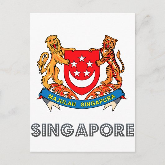 Carte Postale Emblème de Singapour (Devant)