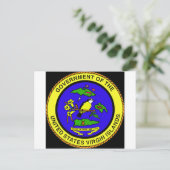 Carte Postale Emblème des îles Vierges américaines (Debout devant)