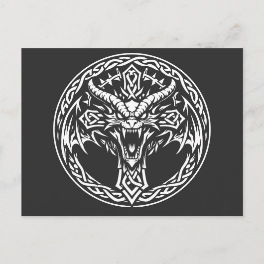 Carte Postale Emblème Dragon Celtique par BurnsInHell (Devant)