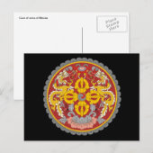 Carte Postale emblème du bhoutan (Devant / Derrière)