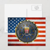 Carte Postale Emblème du FBI (Devant / Derrière)