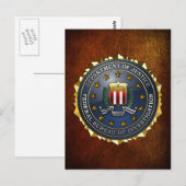 Carte Postale Emblème du FBI (Devant / Derrière)