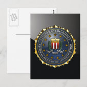 Carte Postale Emblème du FBI (Devant / Derrière)
