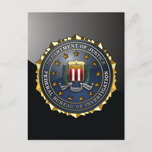 Carte Postale Emblème du FBI (Devant)