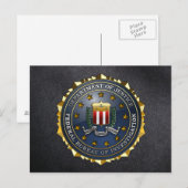 Carte Postale Emblème du FBI (Devant / Derrière)