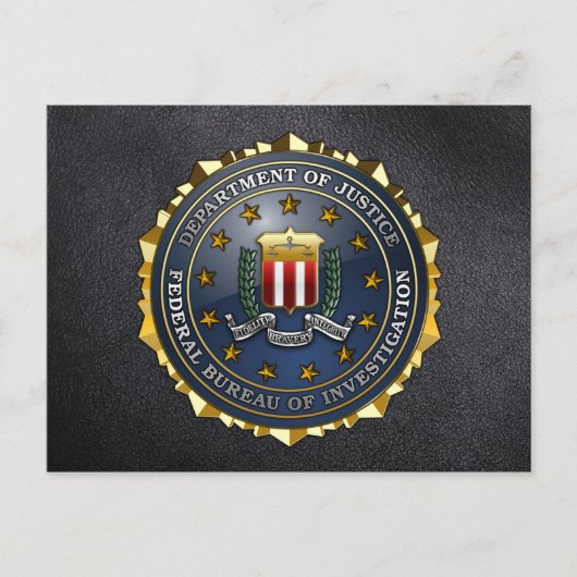 Carte Postale Emblème du FBI (Devant)