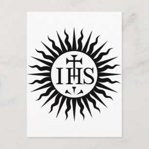 Carte Postale Emblème du monogramme de la Compagnie de Jésus