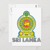 Carte Postale Emblème du Sri Lanka (Devant / Derrière)