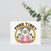 Carte Postale Emblème du Tibet libre (Debout devant)