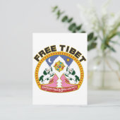 Carte Postale Emblème du Tibet libre (Debout devant)