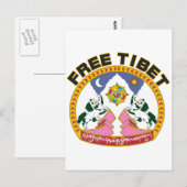 Carte Postale Emblème du Tibet libre (Devant / Derrière)
