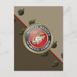 Carte Postale Emblème et uniforme USMC [3D]