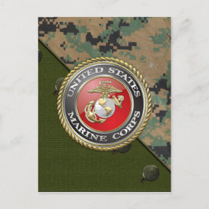 Carte Postale Emblème et uniforme USMC [3D]
