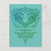 Carte Postale Emblème Gemini Twins (Devant)