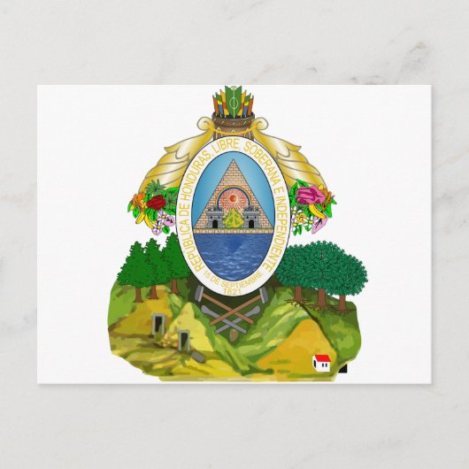 Carte Postale emblème honduras (Devant)
