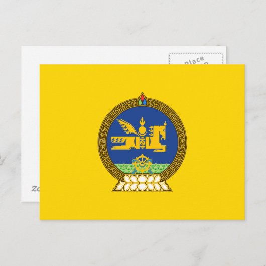Carte Postale emblème mongol (mongol) (Devant / Derrière)