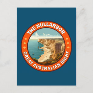 Carte Postale Emblème rétro de Nullarbor Great Australian Bight