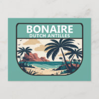 Emblème rétro des Antilles néerlandaises Bonaire
