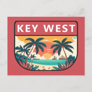 Carte Postale Emblème rétro Key West Florida