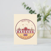 Carte Postale Emblème Skyline de Bangkok Thaïlande (Debout devant)