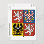 Carte Postale emblème tchèque (Devant / Derrière)