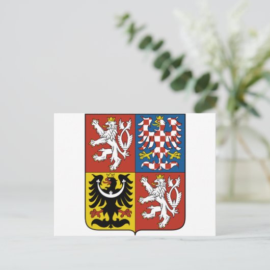 Carte Postale emblème tchèque (Debout devant)