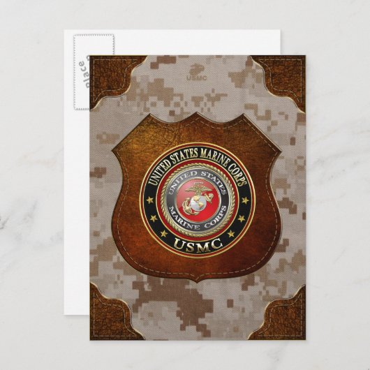 Carte Postale Emblème USMC [Edition spéciale] [3D] (Devant / Derrière)