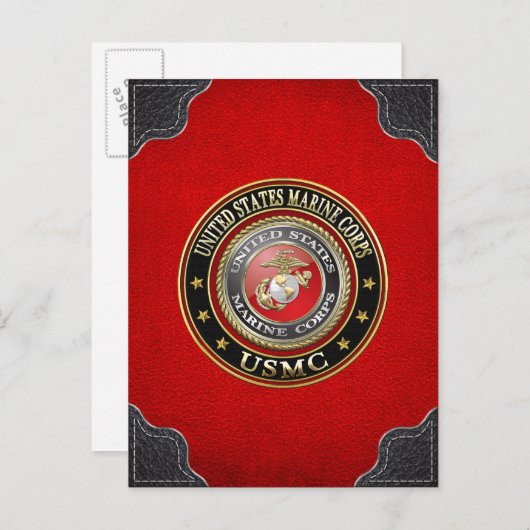 Carte Postale Emblème USMC [Edition spéciale] [3D] (Devant / Derrière)