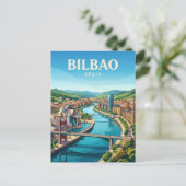 Carte Postale Embouchure de Bilbao Espagne (Debout devant)