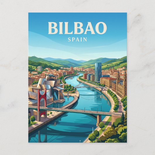 Carte Postale Embouchure de Bilbao Espagne (Devant)