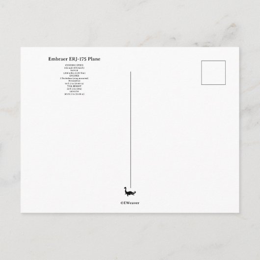 Carte Postale Embraer (Dos)