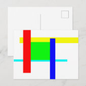 Carte Postale Embrassage coloré (Devant / Derrière)