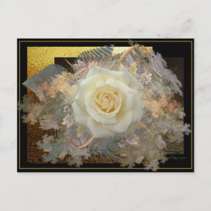 Carte Postale Embrasse D'Un Rose