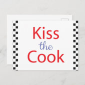 Carte Postale Embrasse Le Cuisinier (Devant / Derrière)