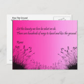 Carte Postale Embrasse Le Terrain (Devant / Derrière)