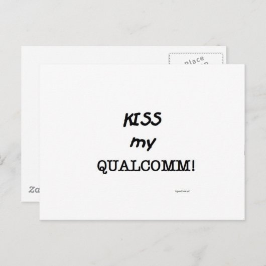 Carte Postale Embrasse ma Qualcomm (Devant / Derrière)