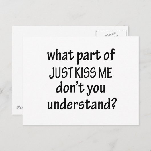 Carte Postale Embrasse-moi (Devant / Derrière)