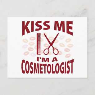 Carte Postale Embrasse-moi Je suis Cosmetologue