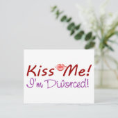 Carte Postale Embrasse-moi je suis divorcé (Debout devant)