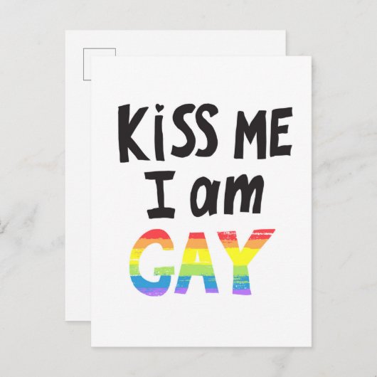 Carte Postale Embrasse-moi je suis gay (Devant / Derrière)
