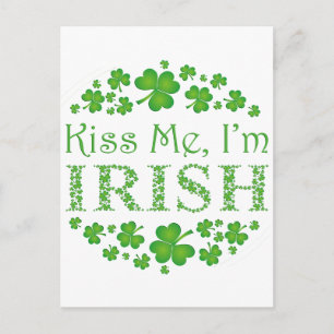 Carte Postale Embrasse-moi Je suis irlandais