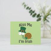 Carte Postale Embrasse-moi Je suis Irlandais Snail (Debout devant)