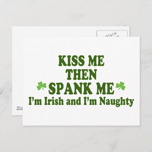 Carte Postale Embrasse-moi, puis Spank Me Gig (Devant / Derrière)