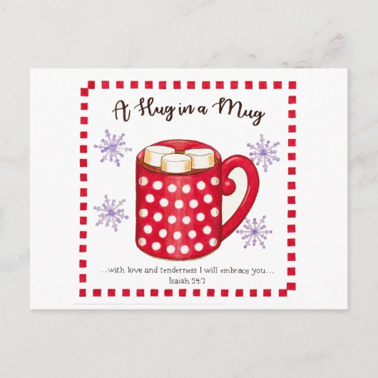 Carte Postale Embrasser dans une Mug Écriture Inspiration (Devant)