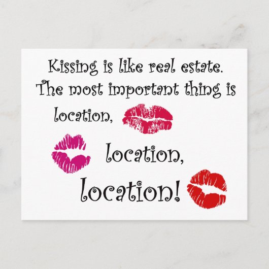 Carte Postale Embrasser est comme une soumission immobilière Aim (Devant)