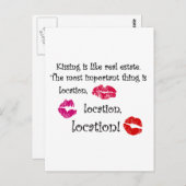 Carte Postale Embrasser est comme une soumission immobilière Aim (Devant / Derrière)