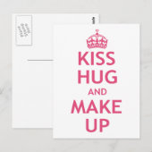 Carte Postale Embrasser et se maquiller (Devant / Derrière)